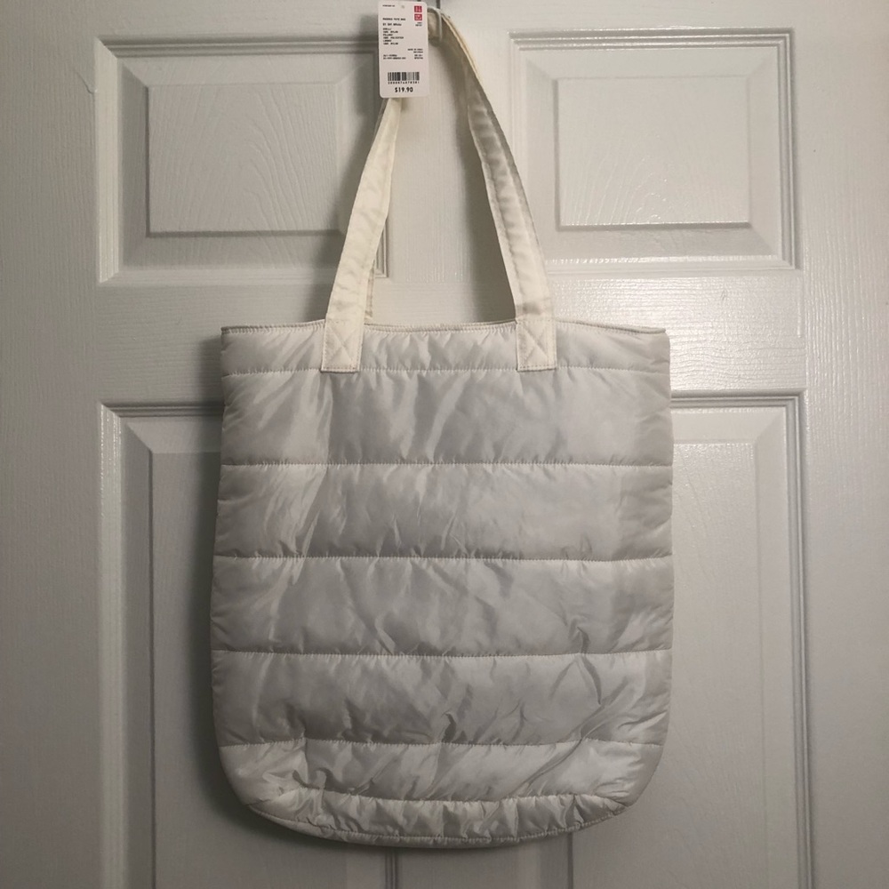 UNIQLO off white padded tote.